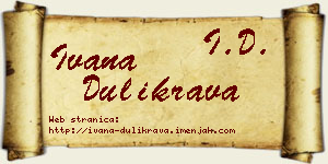 Ivana Dulikrava vizit kartica